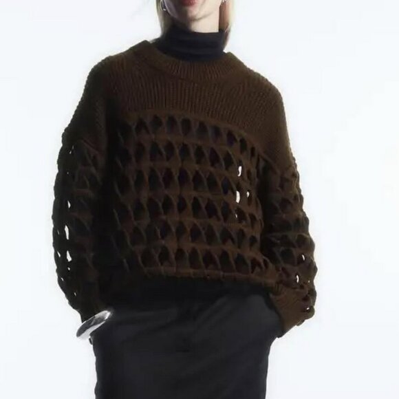 COS Open Knit Wool Sweater - Picture 5 of 11